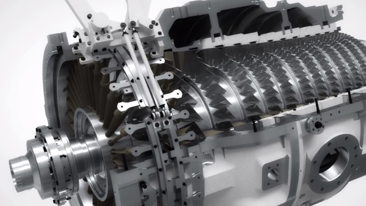 Siemens SGT-750 gas turbine flythrough