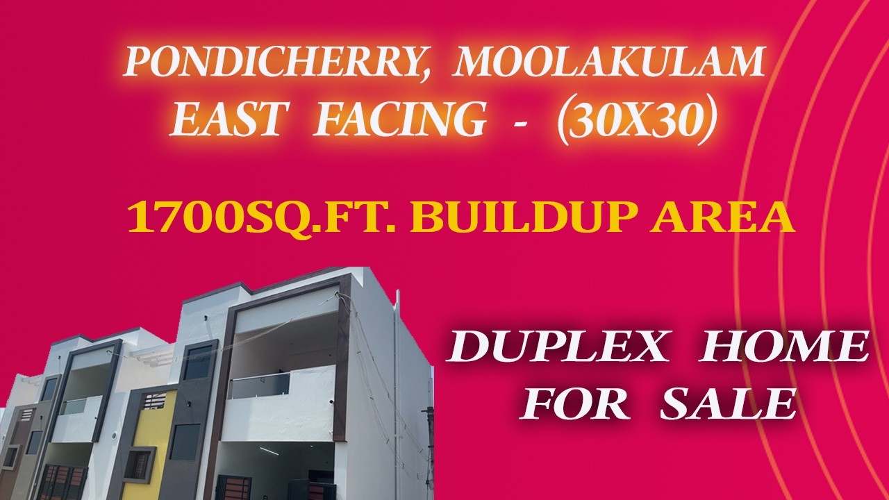 New house for sale in Moolakulam, pondicherry. very lowest price.Duplex model house