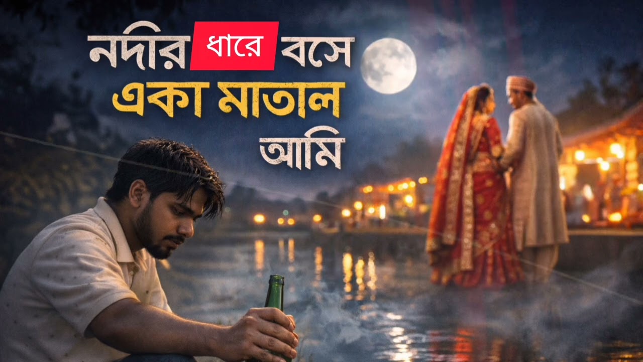 Bengali Sad Song 2026 । হৃদয় ভাঙা মাতালের গান । নদীর ধারে বসে একা মাতাল আমি #BrokenHeart #Bengali