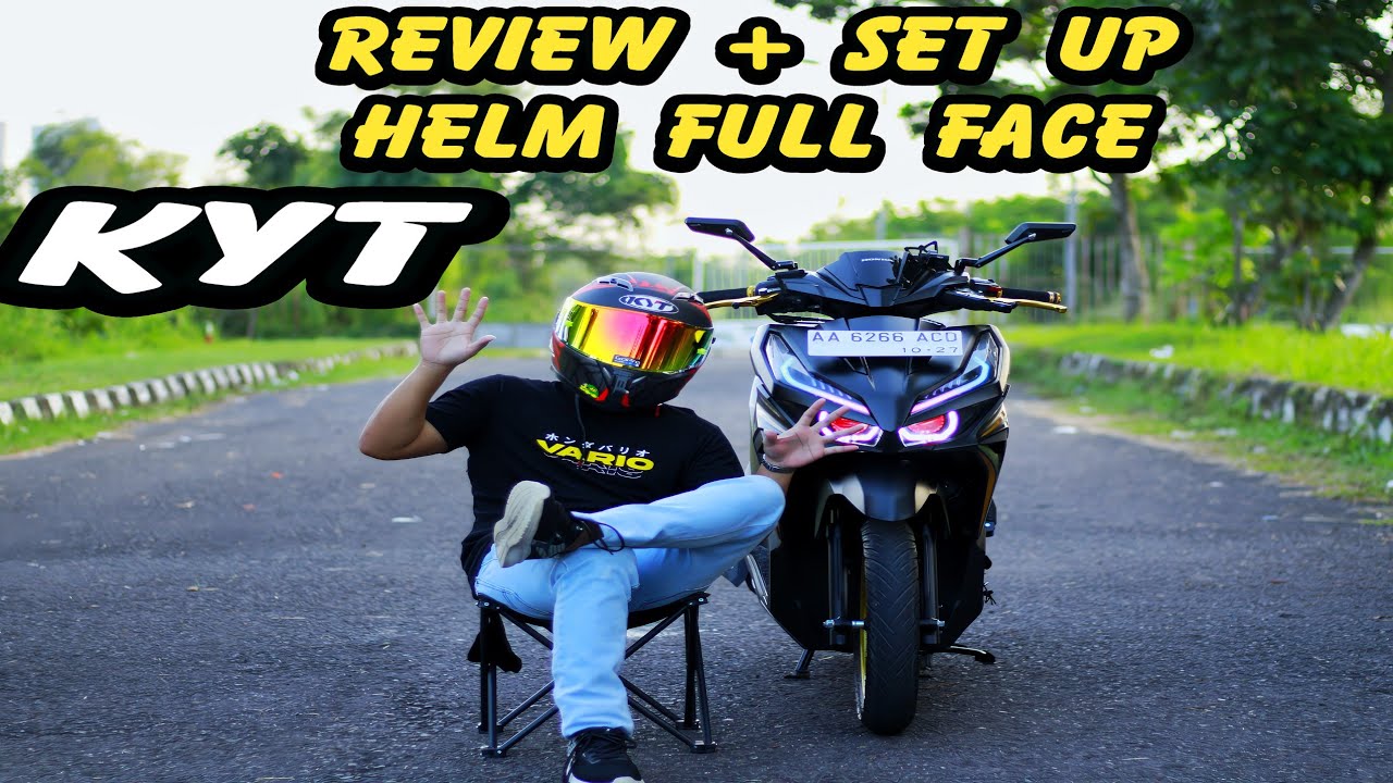 REVIEW HELM FULL FACE KYT - MURAH TAPI TETAP KEREN COCOK UNTUK SET UP MOTOVLOG