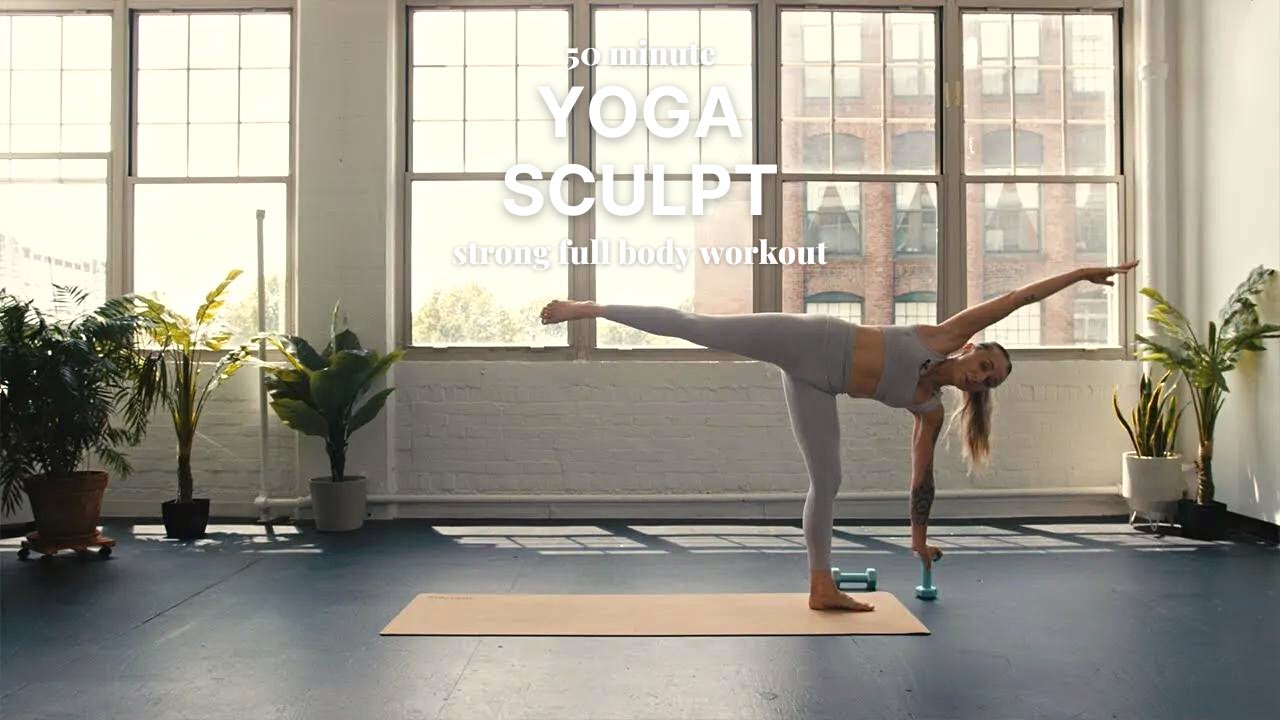 50 Minute Yoga Sculpt | vinyasa flow with weights