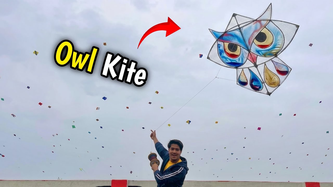 Owl Kite🦉 Kite Making Abubaker | Best Flying Kite 🪁 
