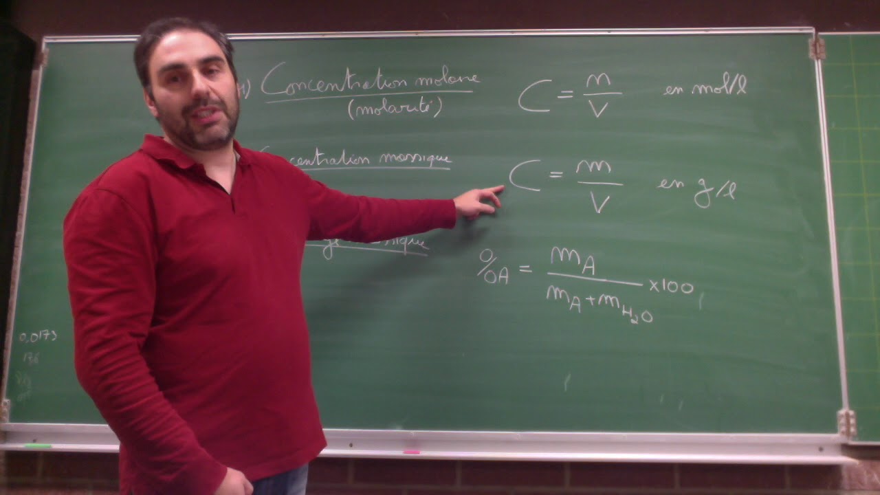 La concentration en chimie : explications et exemples