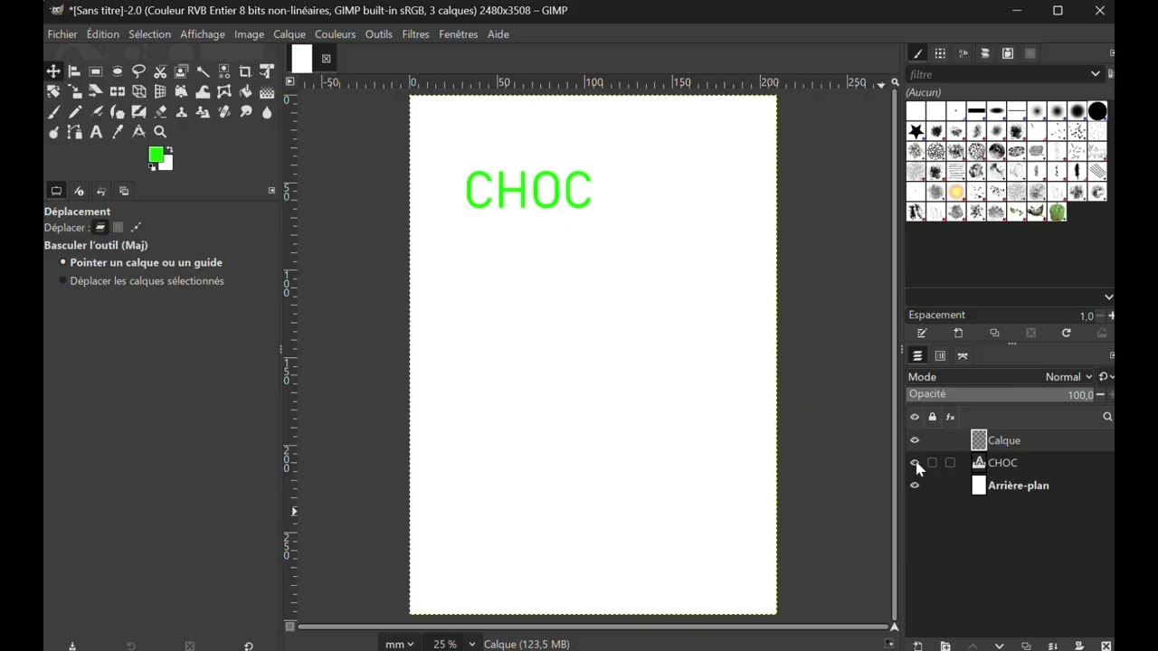 Texte courbe dans Gimp
