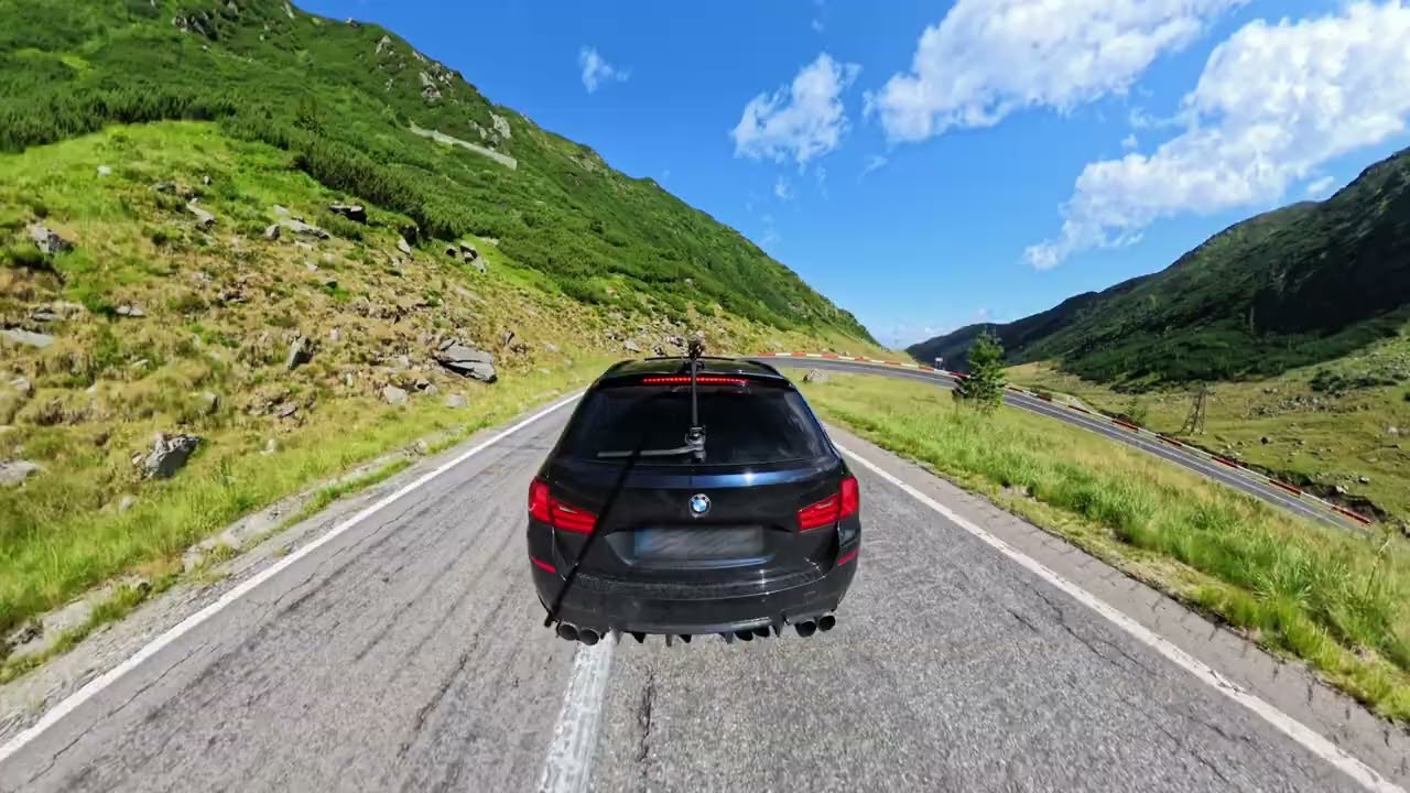 390hp BMW F11 535d on Transfăgărășan Pass, Romania