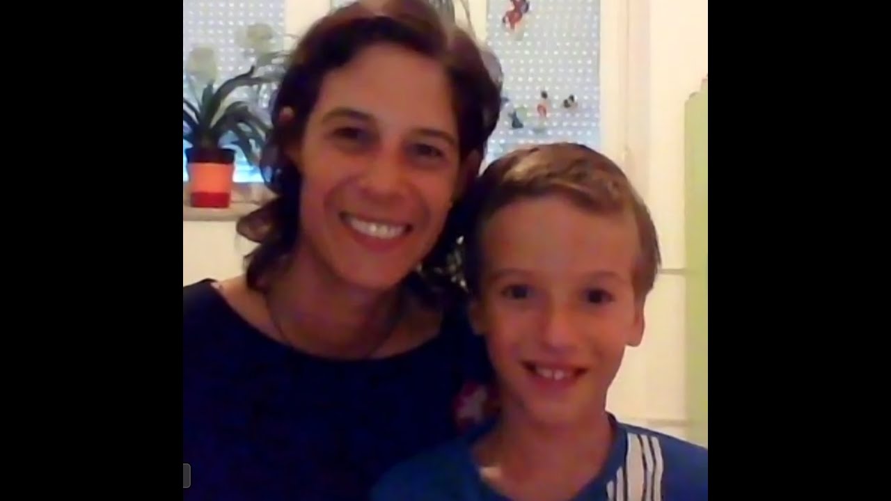 Jakob (8 years old) does TRE with his mommy (Katja)