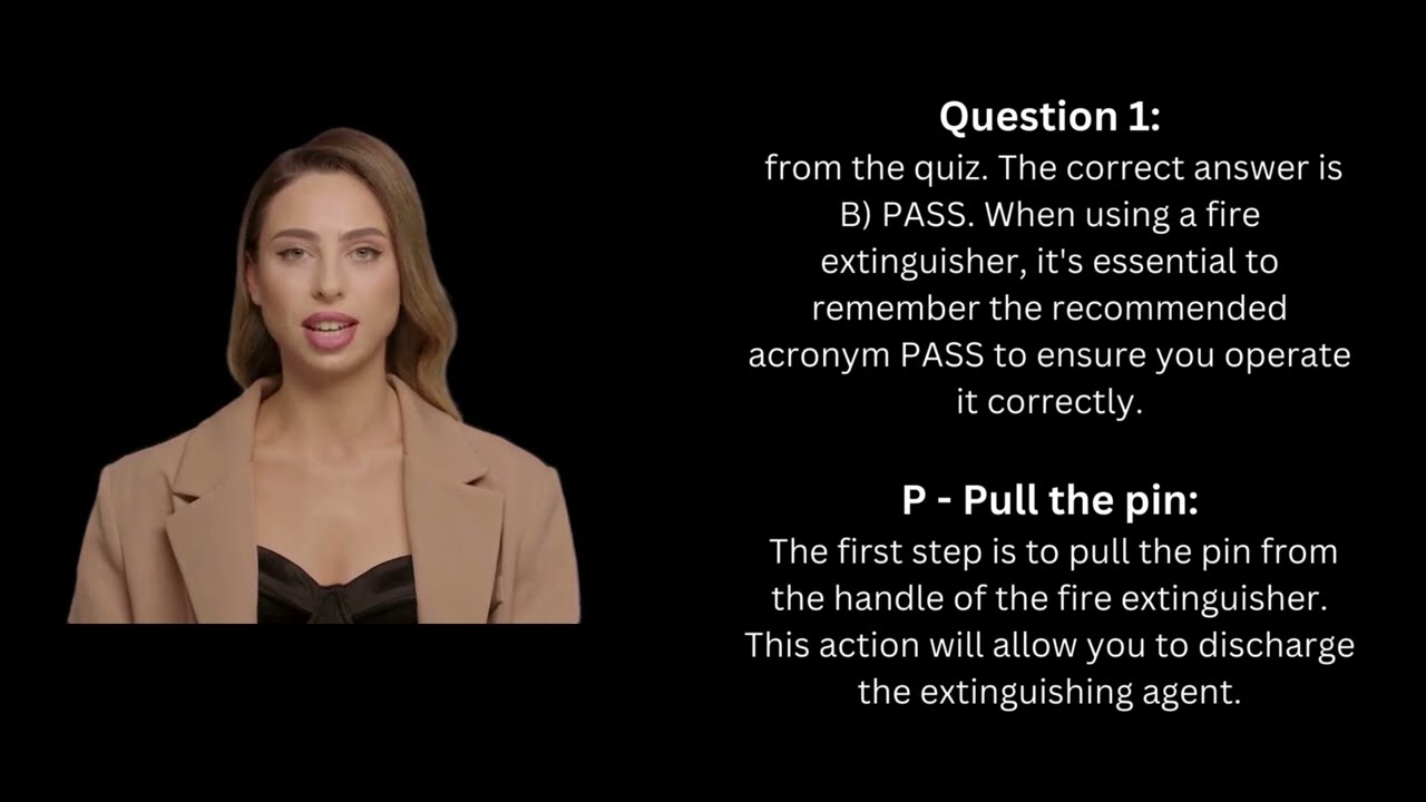 APP &ndash; Fire Warden Training Quiz 1 Q1