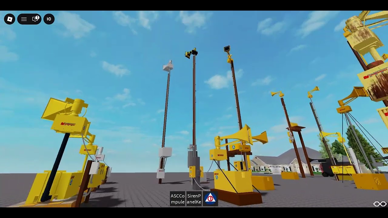 Federal Signal Thunderbolt 1000T 4/5 port alert and attack tornado siren test Roblox.