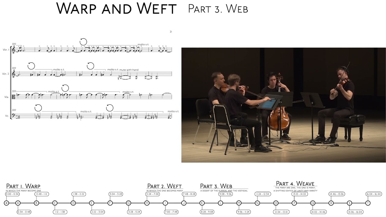Warp & Weft, for String Quartet and Electronics