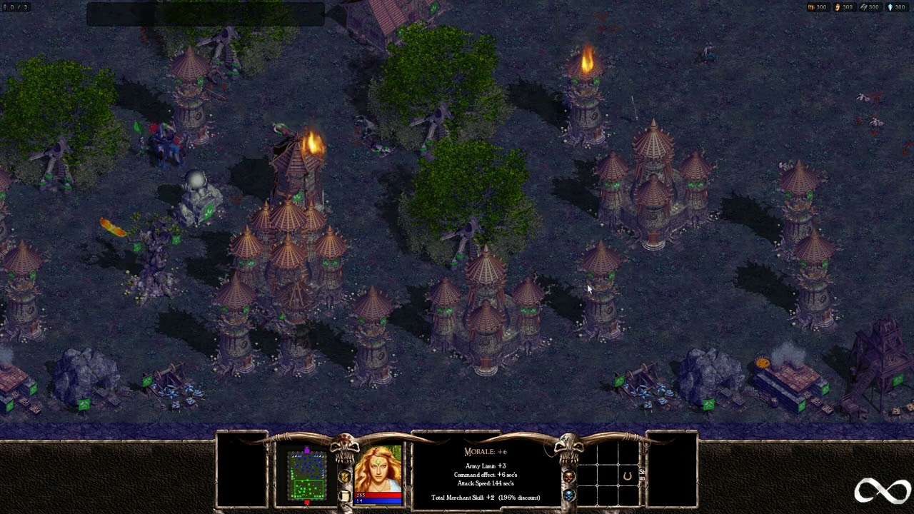 Warlords Battlecry III, AI Battle, Knight vs Wood Elf