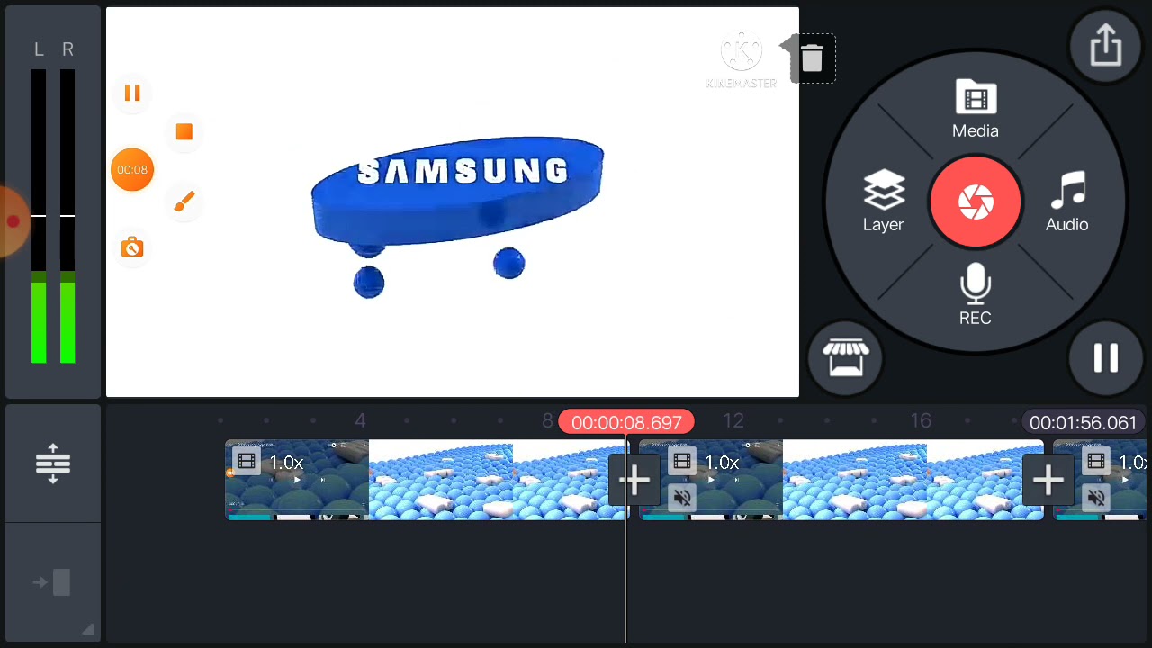 Samsung Logo Balls Effects On KineMaster