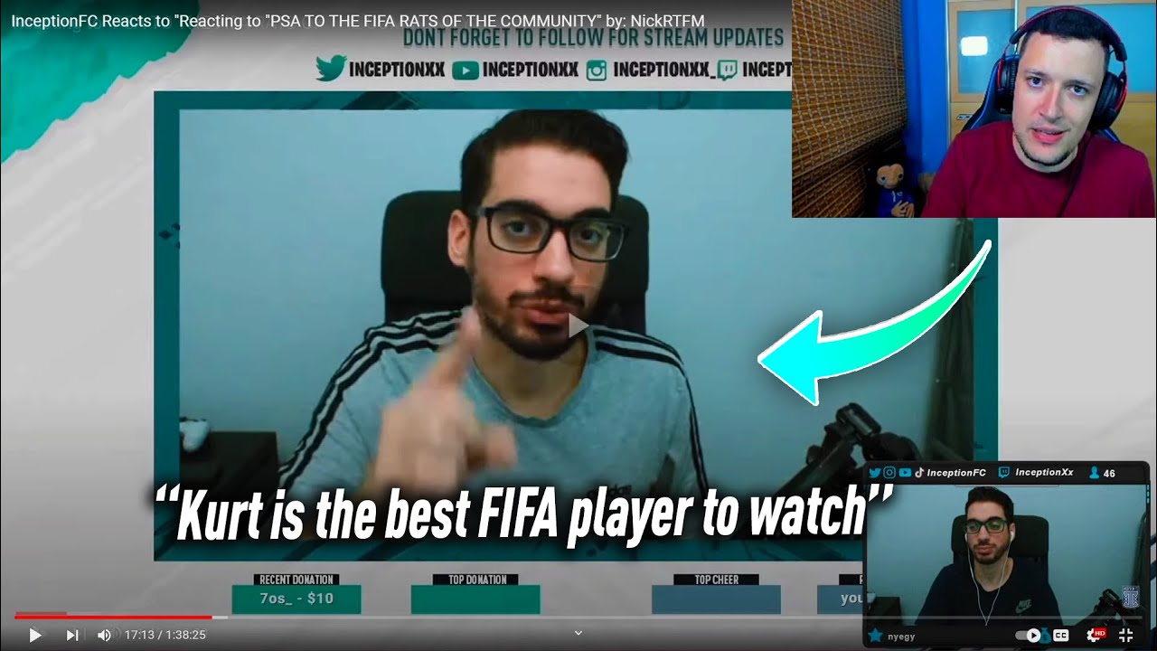Kurt0411 reacts to Inception calling him the BEST FIFA player to watch..