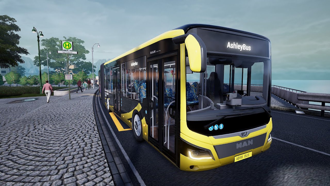 Bus Simulator 21 Driving MAN Lion’s City 18 Around Seaside Valley