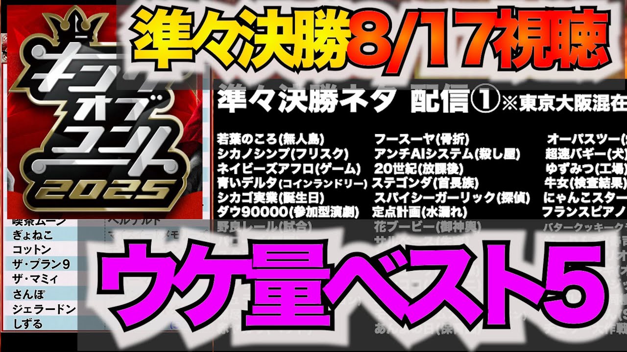 【キングオブコント】準々決勝振り返りパート①！年間1000本漫才を見るお笑い好きが落ちたけど面白すぎた組を語ります。#キングオブコント #m1グランプリ #お笑い #芸人