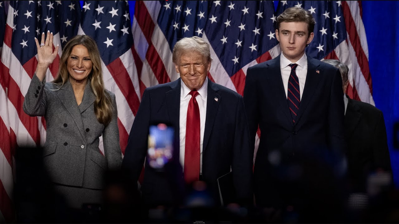Barron Trump singing “Thank you, Mom and Dad”
