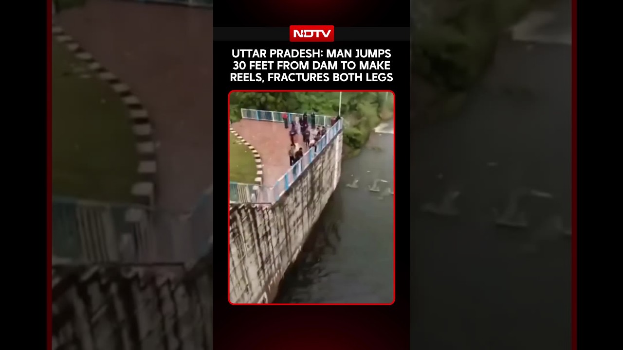Uttar Pradesh News | Man Jumps 30 Feet From Dam In Jhansi To Make Reels, Suffers Leg Fractures