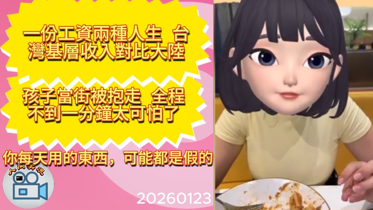 台灣又破又舊？看看他們基層工資再説話。台灣與大陸基層工資對比   在大陸孩子被當街抱走  全程不到一分鐘 太可怕了  在大陸你每天用的東西 可能都是假的......