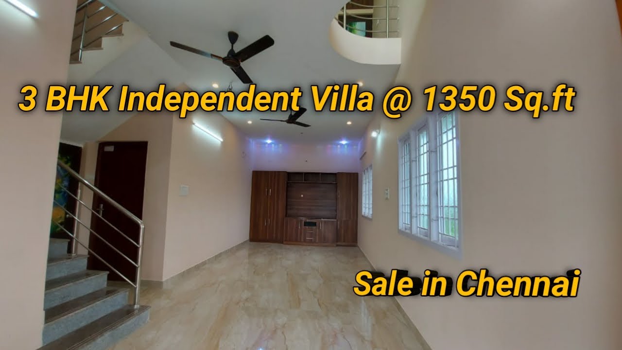 3BHK independent Villa|1350Sq.ft|Duplex House|Sale in chennai