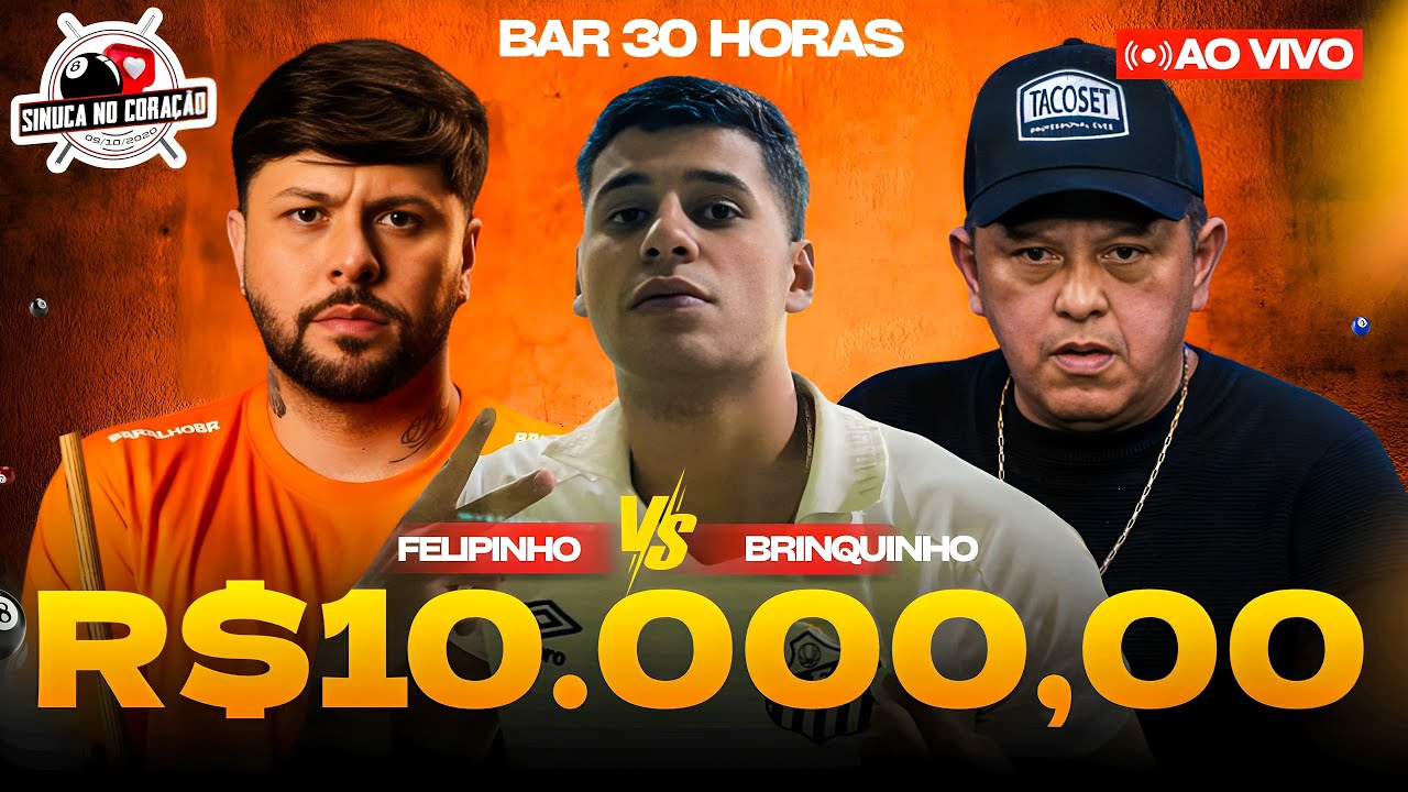 CLÁSSICO INÉDITO - FELIPINHO VS BRINQUINHO - SINUCA AO VIVO EM VALO VELHO SP 27/01/2026