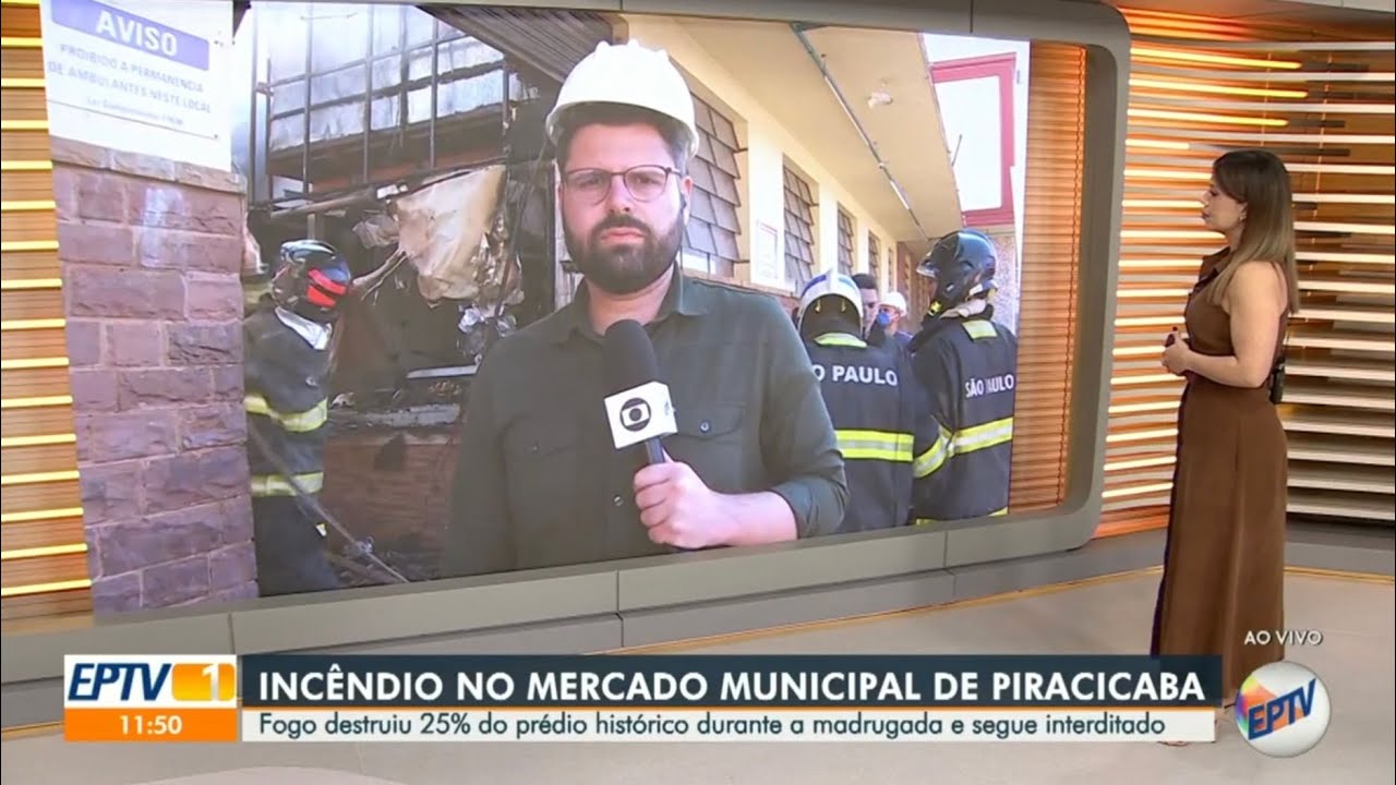 Incêndio atinge Mercadão Municipal de Piracicaba