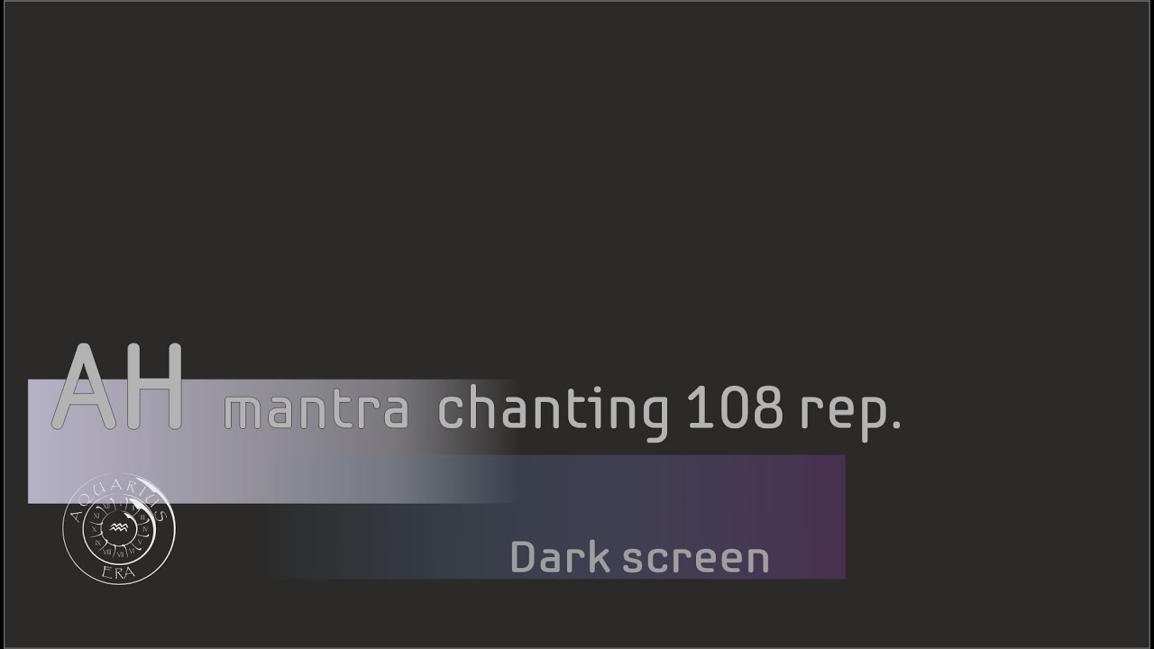AH Mantra 432 Hz CROWN CHAKRA Meditation ( Dark Theme )