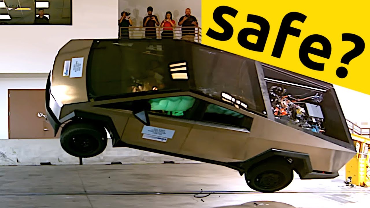 Cybertruck Crash Test (All Tests): Is the Tesla Pickup Truck Safe (inside, dummies)?