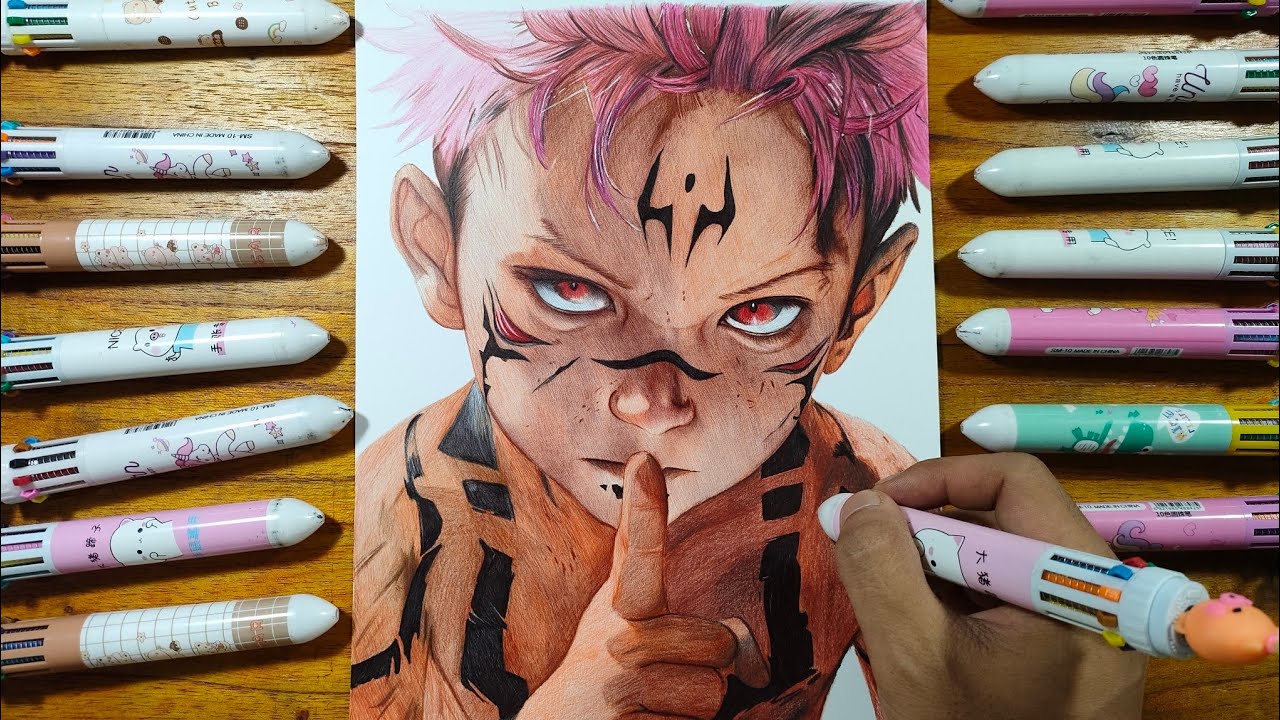 Dark Anime Character Speedpaint – Red Eyes & Cursed Markings