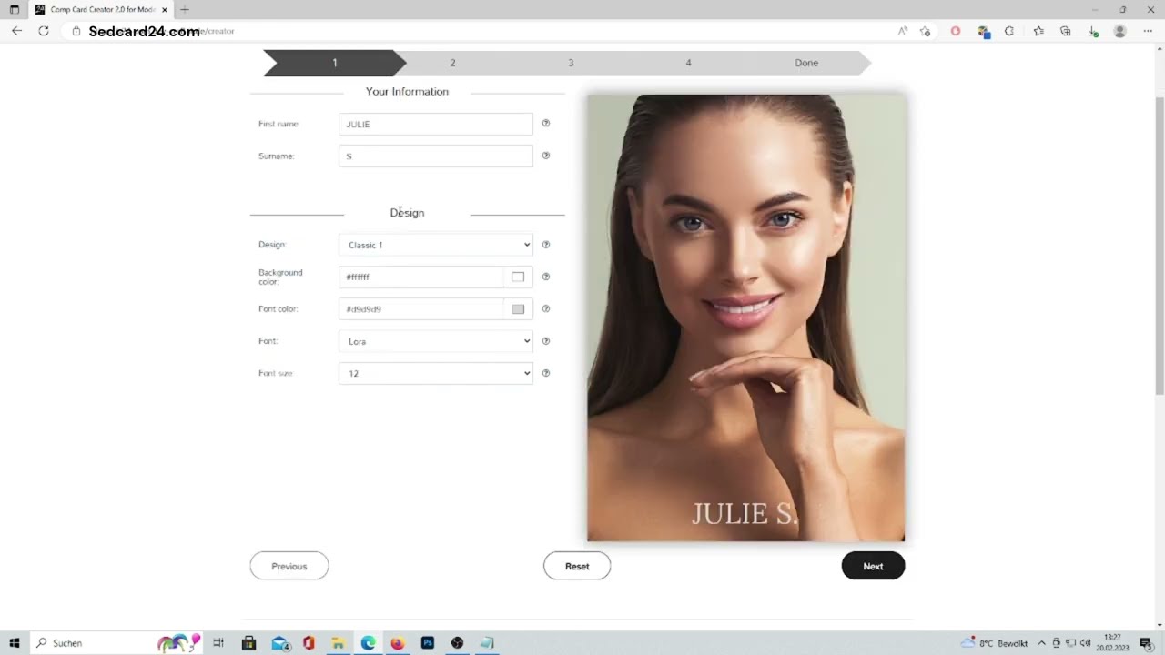 How to create a Comp Card (PDF & Print) - Sedcard24