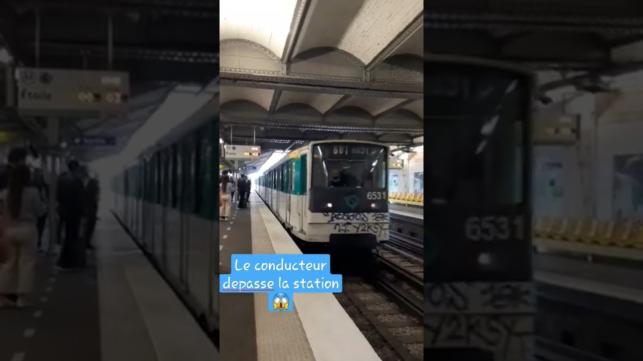 Arriver D'un mp73 est le train depasse la station 😱