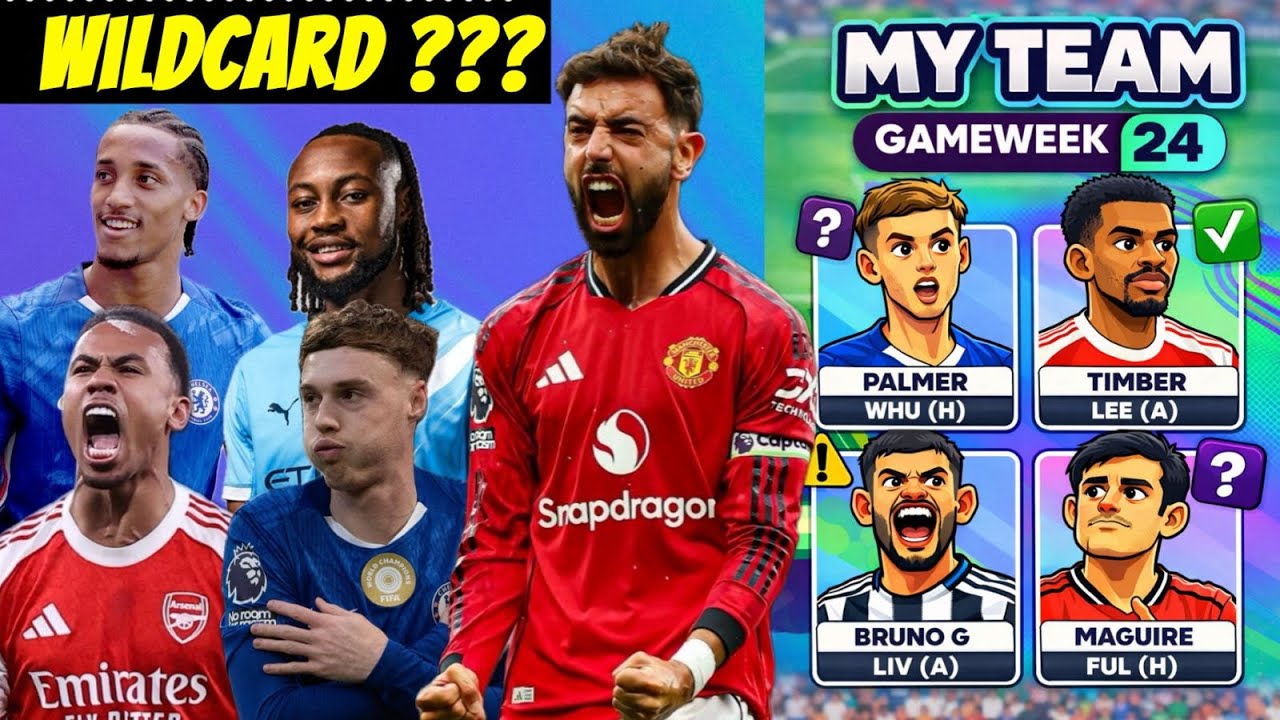 My FPL Gameweek 24 Team🚨| Wildcard Draft 🔥 | Picks & Strategy
