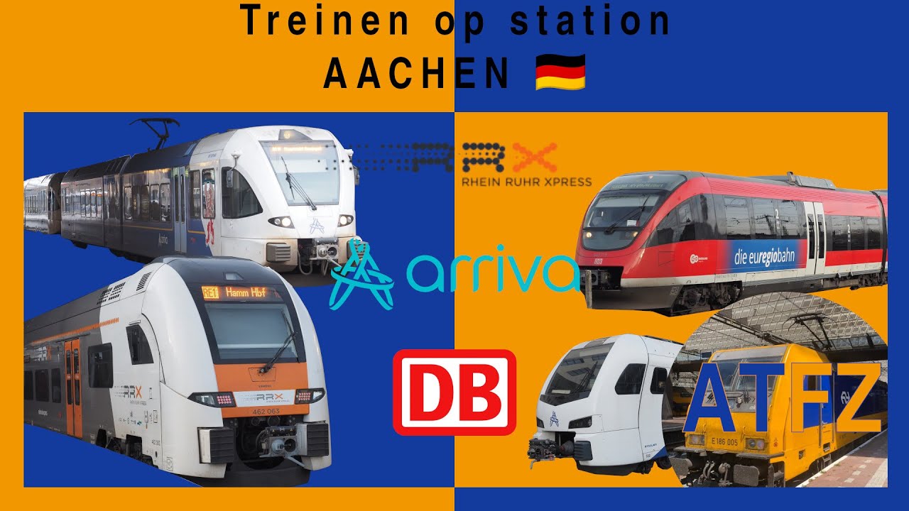 Treinen op station Aachen Hbf