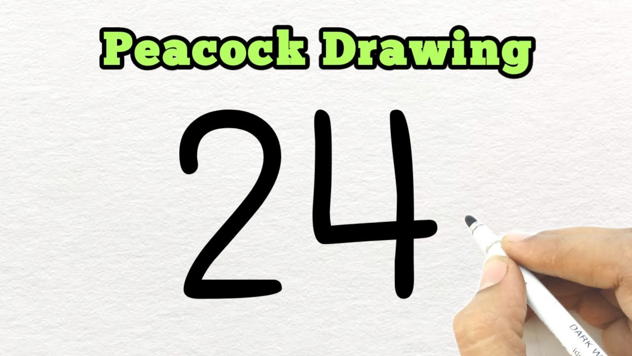 Beautiful Peacock 🦚 Drawing | Easy Peacock Drawing | How to Draw Peacock | Simple Bird Drawing