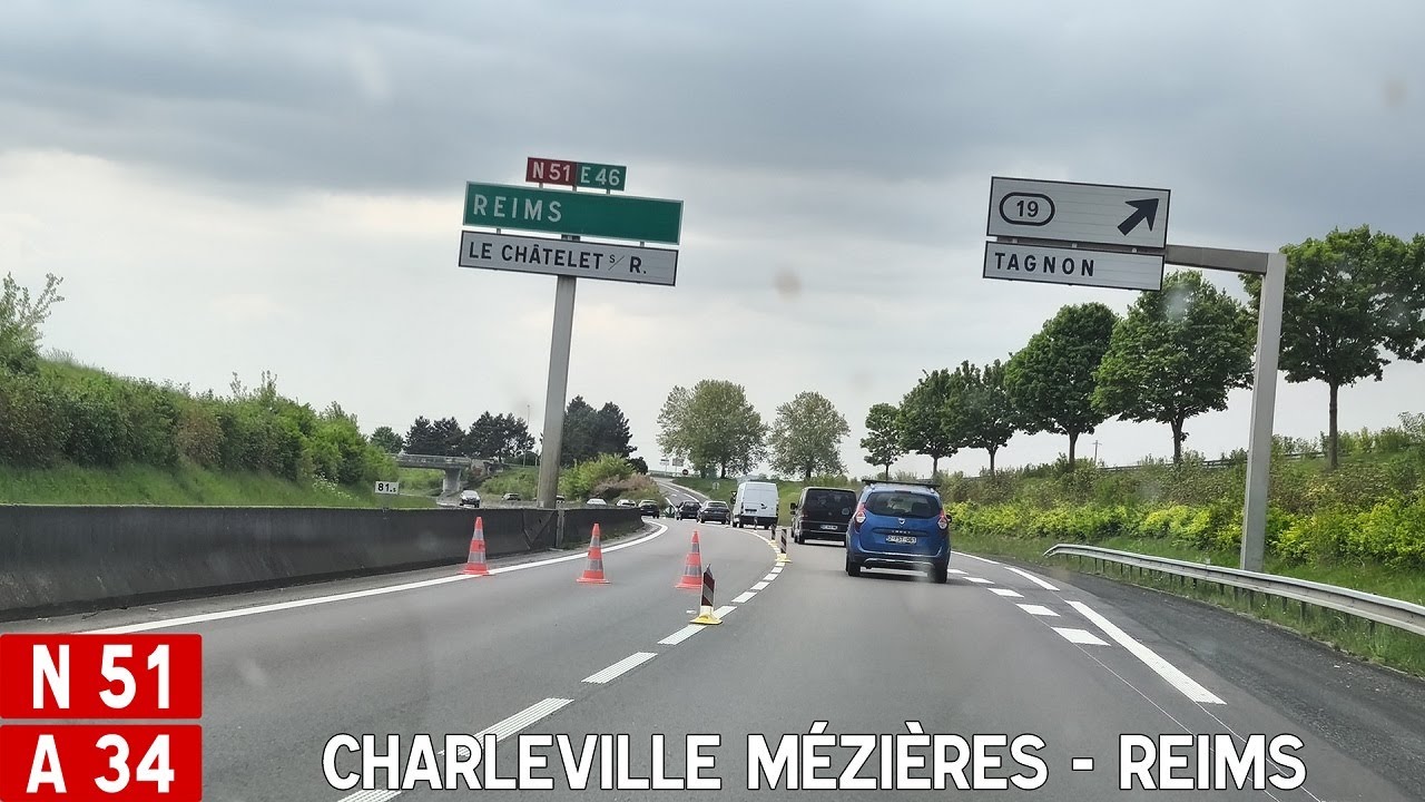 A34 N51 | Charleville Mézières - Reims [France Timelaps]