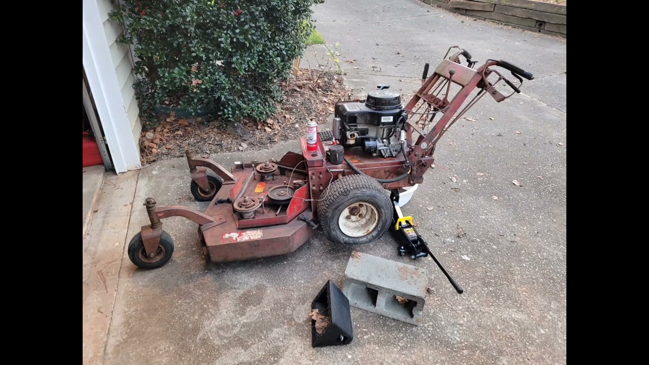 giving a vintage ferris hw36k  walk behind mower a second life