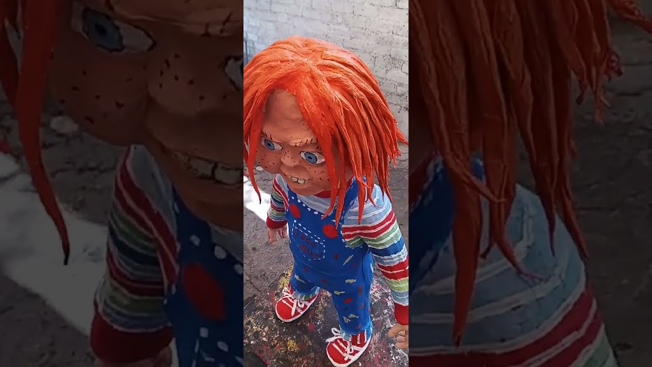 Chucky muñeco hecho de papel maché tutorial 