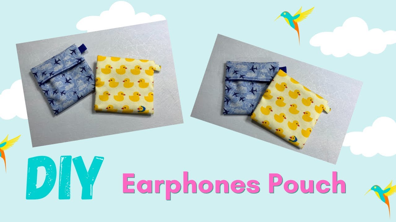 DIY Earphones Pouch | No Zipper, No Buttons | Easy Sewing Project for Beginners #diy
