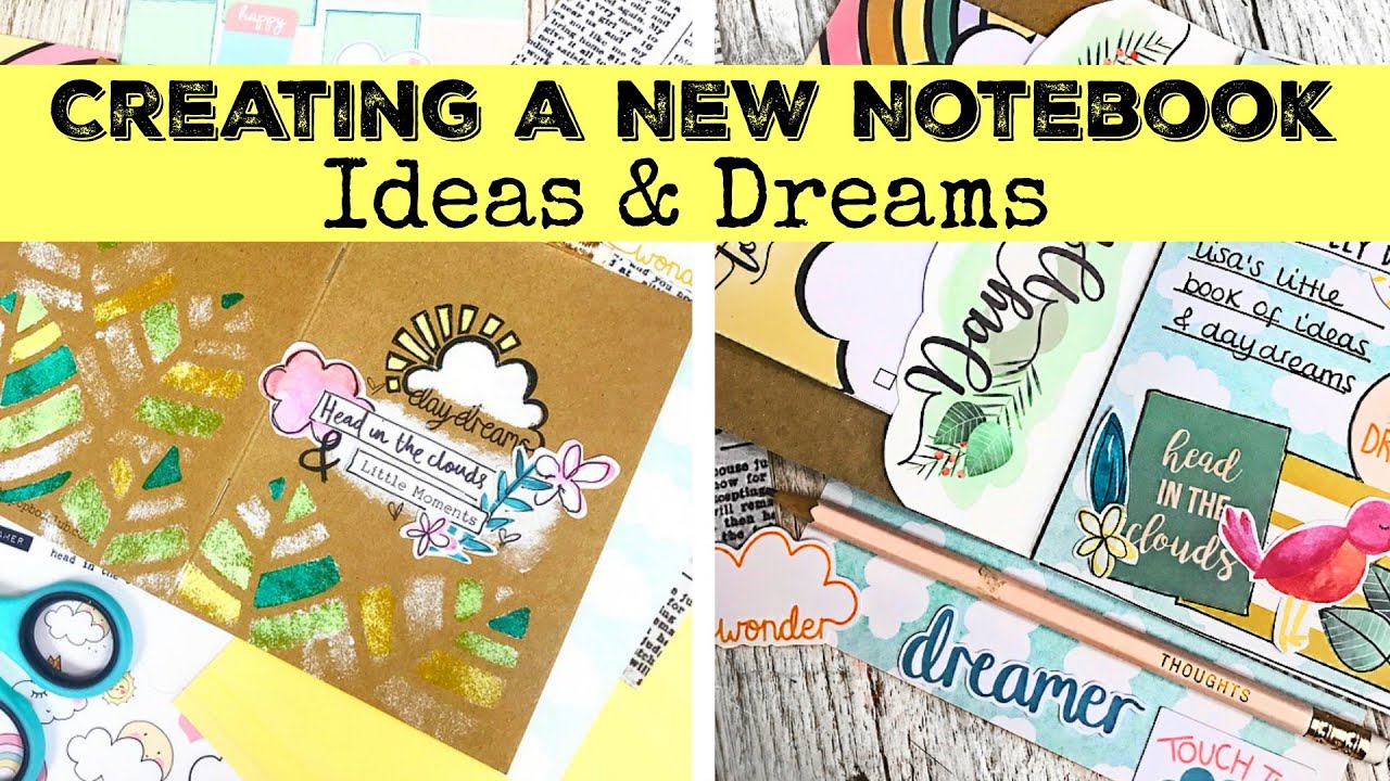 CREATING A NEW NOTEBOOK | Ideas & Dreams | Mixed Media | LOLLIPOP BOX CLUB (ad)
