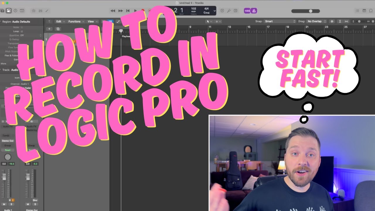 Logic Pro Tutorial - How to Record Audio (for beginners!)