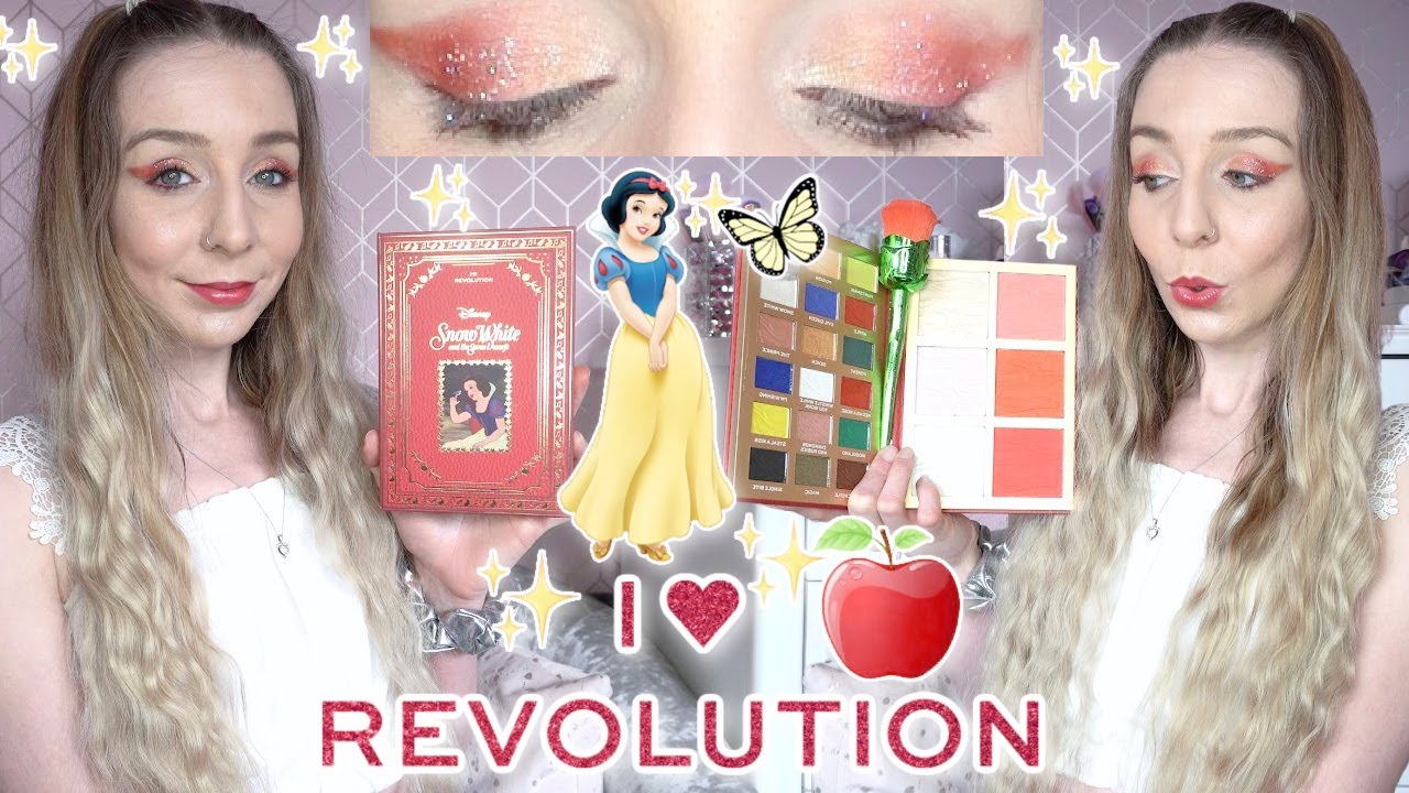 SNOW WHITE DISNEY PRINCESS MAKEUP COLLECTION 🍎 I HEART REVOLUTION 🪞