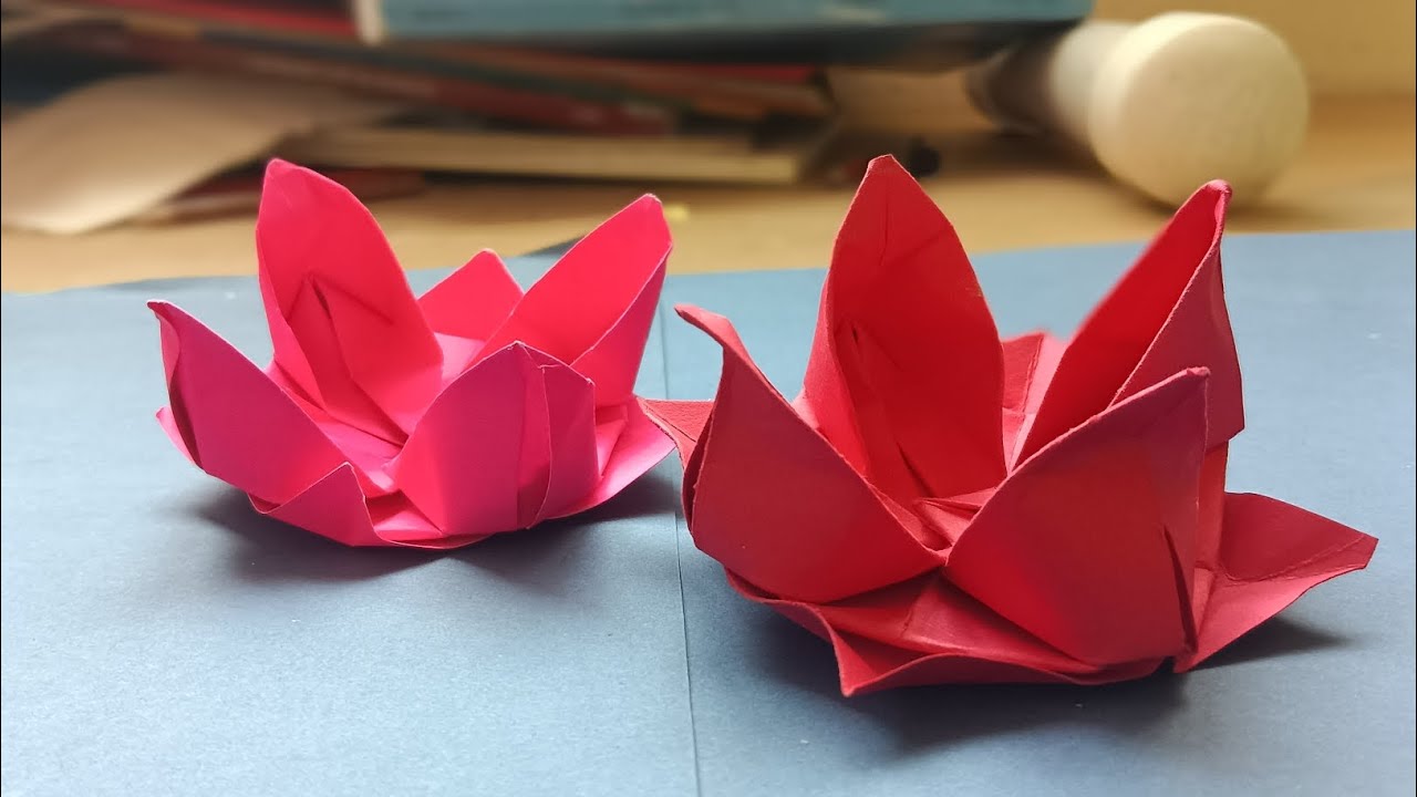 Easy Origami Lotus Flower 🌸 | Step-by-Step Paper Folding Tutorial