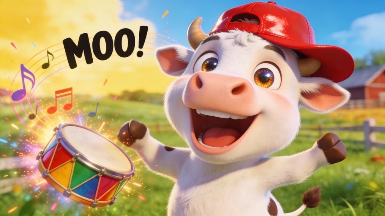 गाय का डांस 🐄💃 | Funny Kids Cartoon Song | Moo Moo Dance Song in Hindi