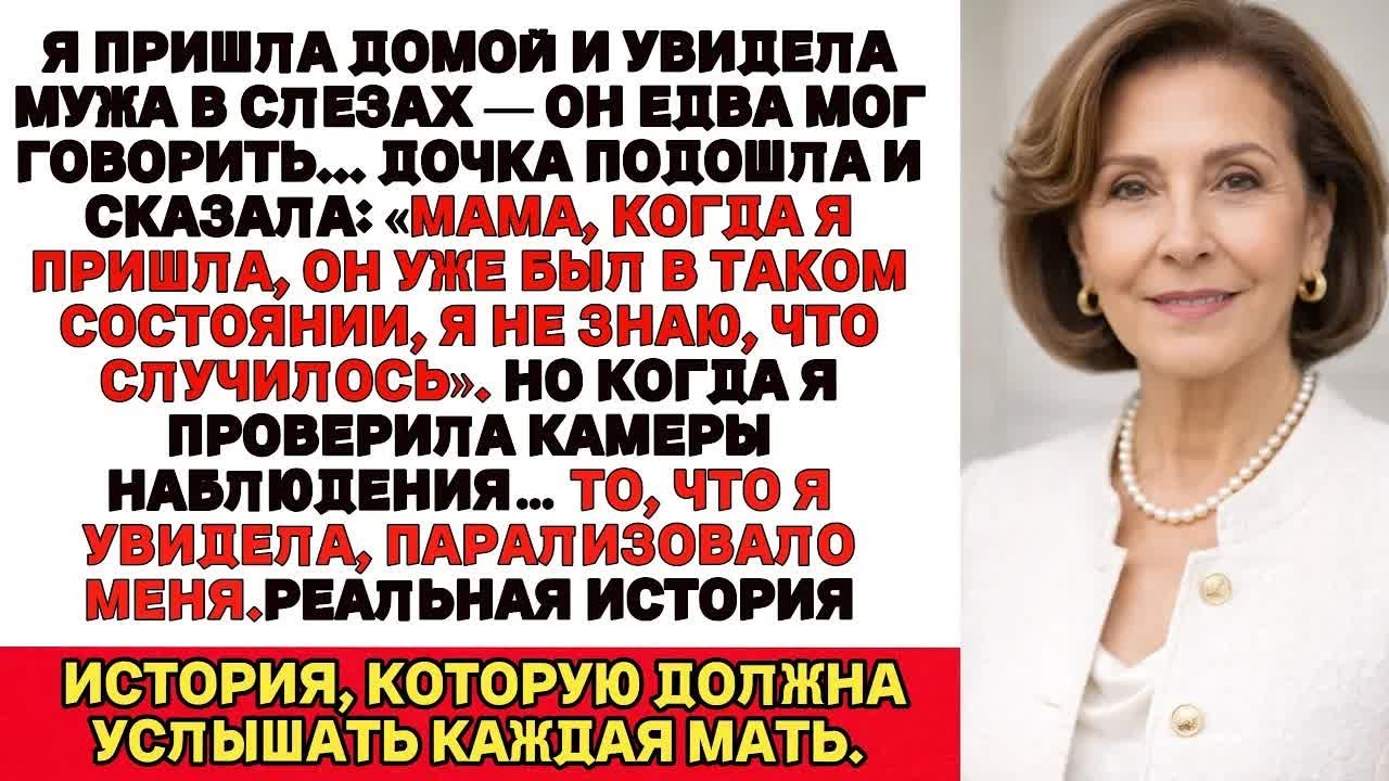 Когда я вернулась домой, мой муж плакал.Дочка сделала вид, что ничего не знает… Но правда оказалась