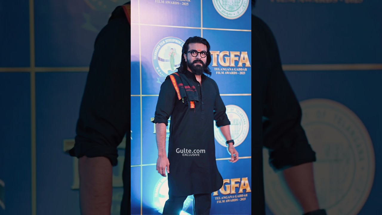 #RamCharan at Telangana Gaddar Film Awards 2025 Event in Hyderabad | #Peddi #TGFA