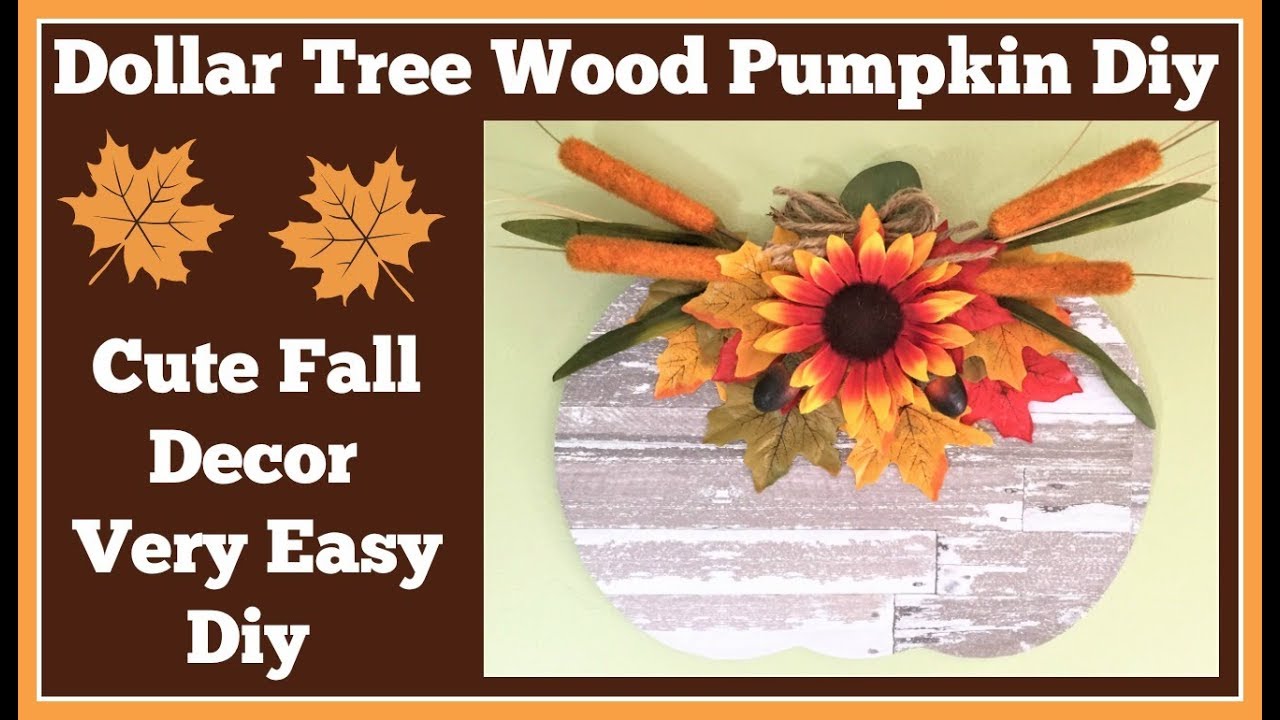 Dollar Tree Wood Pumpkin 🎃 Diy So Cute and Easy to Make