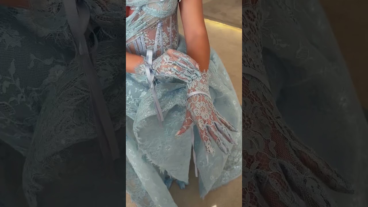To order this baby blue lace gown DM reineecouture A romantic couture gown crafted from delicate