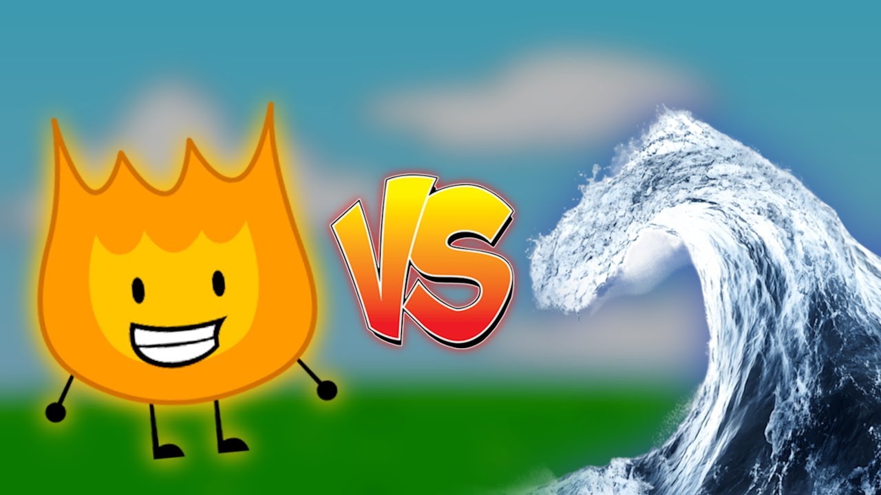 Firey VS Water | BFDI render animation