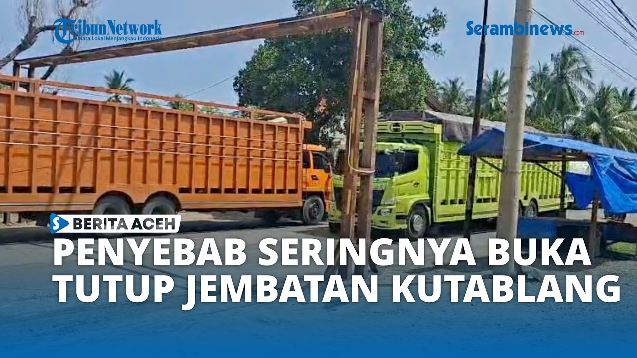 Jembatan Krueng Tingkeum Sering Buka Tutup Akibat Dilalui Truk Melebihi Tonase