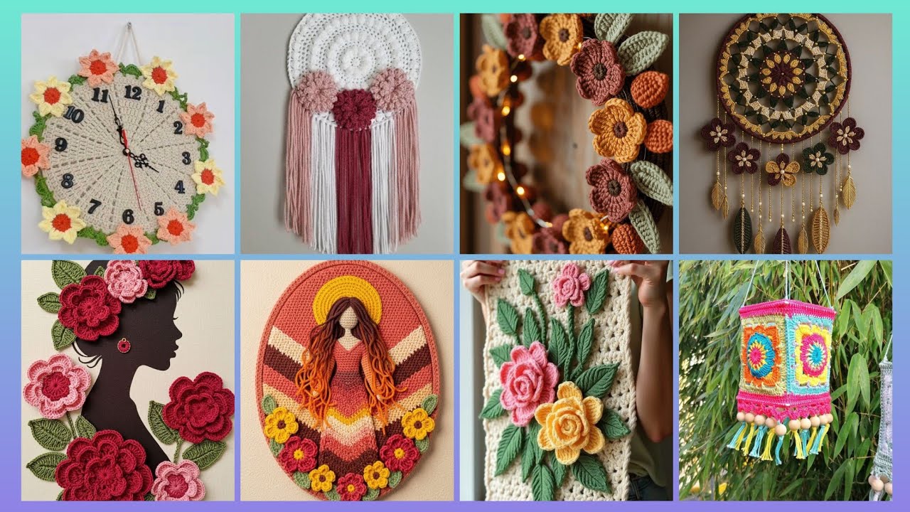 Wonderful gorgeous Outclass handmade crochet pattern of wall hanging  designs ideas