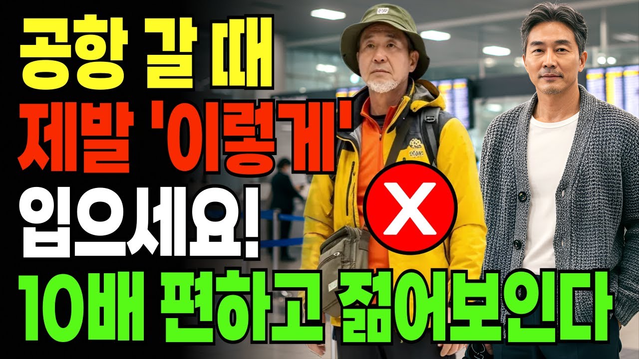 60대 이상 남성 공항 패션 공식! 10배 편하고 10년 젊어보인다