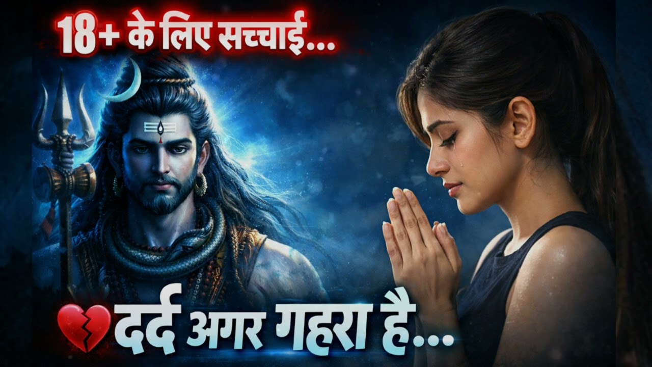 18+ वालों के लिए कड़वी सच्चाई 😢 | जब दर्द हद से बढ़ जाए… तब महादेव याद आते हैं 🔱